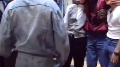 Gangbang in Vintage Gay Restaurant Group Tube - Amature Cum Shots