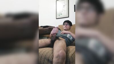 B G 0176 Nice Slim Boi Big Bush Wanks n Cums 2