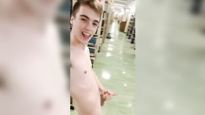 Boy Jizzing in School Library - Gay Amateur Porn Tube