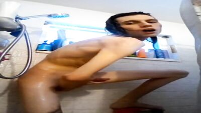 Shower Explosion: 18yo Cumshot Handjob