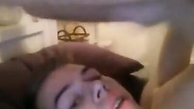 Hands on Masturbating Cutie: Solo Wank and Swallowing Action!