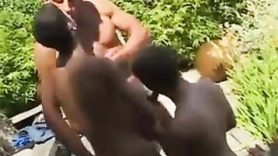 Gay Porn Daddy Hunt Finds Group Sex Father and Step Son Action