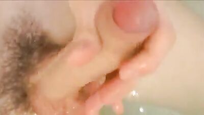 Gay Porn: Shower Orgy with Handsome Solo Masturbator!