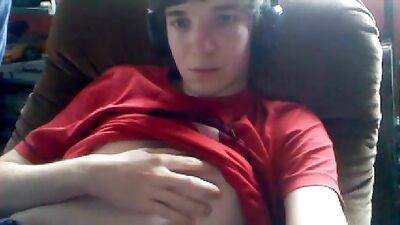 Cock & Nipple Play: Handjob Solo Web-Cam