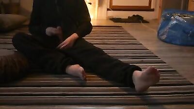 Jumpsuit Jerk-Up: Foot Fetish Fury!