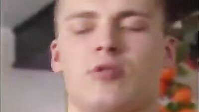 Gay Porn Threesome at the Bar! Action Bareback Group Sex