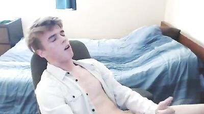 Blond Boy Eyes Blue: Cum Shots and Handjob Explosion