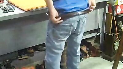 Bent Over Work Bench: Hardcore Fetish Action!