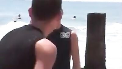 After some fun on the beach - Action Bareback Porn Video