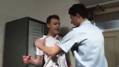 Capture Cute Officer with Teen Lad: Bareback Blond Boys Cum Shots!