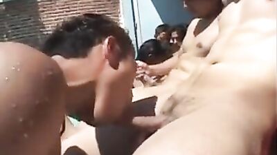 Latin Twink Pool Party Heat - Splashing, Sucking, Fucking and Jerking in the Action Scene!