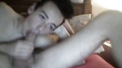 Handjob Oral Web-Cam - 2 Boys in Bed!