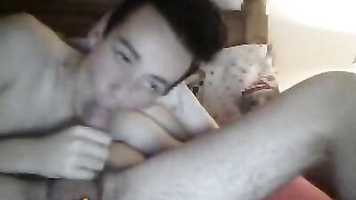 Handjob Oral Web-Cam - 2 Boys in Bed!