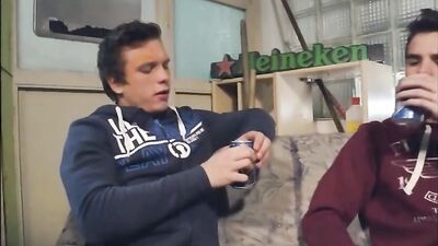 Bareback Threesome: Lads on the Run - Action-Packed Frenzy!