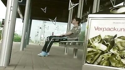 Boy on Train - Handjob Public Outside Solo