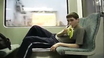 Boy on Train - Handjob Public Outside Solo