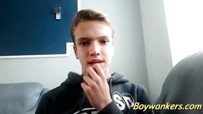Young and Beautiful: Cum Shots Handjob Solo - Sexy Cute Teen Boy Smooth Wank and Cum on Cam