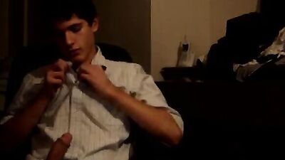 Boy Pleases Himself With Fruit and Cumshots!