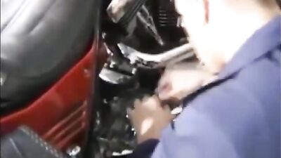 Fucked at the Garage: Bareback Action!