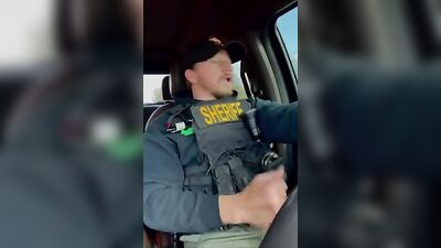Bisexual Sheriff Cums in Public - Real Amateur Police Jerk Off!