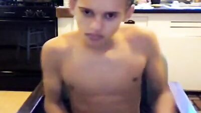 Hot Teen Boy Jacking Off - A Web-Cam Solo Experience