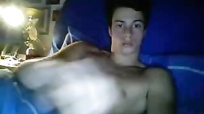 Cute italian boy shows virgin hole cam