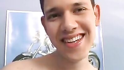 Young & Hairy Solo Boy Cums in the Shower!