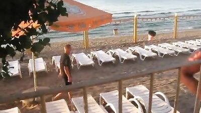 Naked on the balcony gay tube