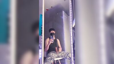 Asian Twink Muscle Flexing and His Huge Dick Exposed - Gay Porn Video