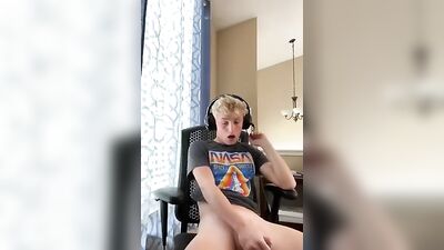 Blond Hair Twink Game Boy Jerk-Off Retro Porn