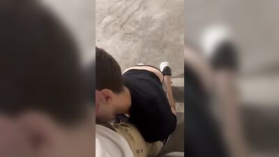 Joey gives head in public oral boys porn