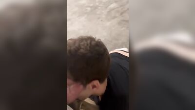 Joey gives head in public oral boys porn