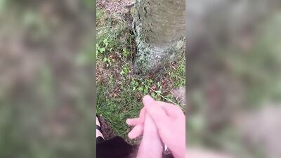 Outdoor Twink Cum Show - Flip-Flop Foot Pissing
