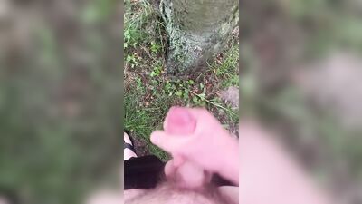 Outdoor Twink Cum Show - Flip-Flop Foot Pissing