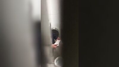 Twink Porn in Public Outside Spy Bros Restroom!