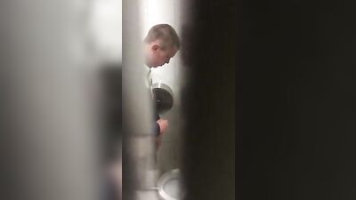 Twink Porn in Public Outside Spy Bros Restroom!