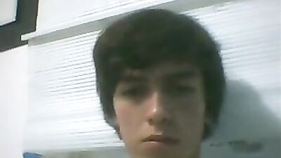 Boy wanks on his bed