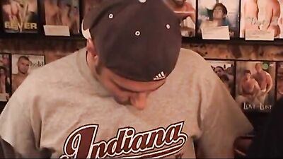 Cum Swallowing in the Porn Video Store