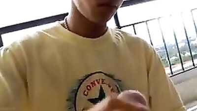 Cute thai boy jerks off his friend