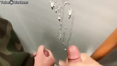 Getting the wall wet with cum boys porn
