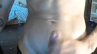 Hung hottie shows off his cock