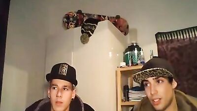 Cute fuckbois jerk each other