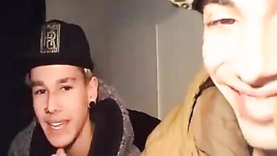 Cute fuckbois jerk each other