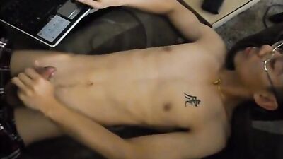 Hot asian camboys wank & cum