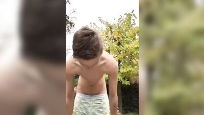 The garden boy at play!