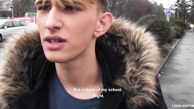 CZECH HUNTER 507 - Blonde Emo Twink Fucks Total Stranger