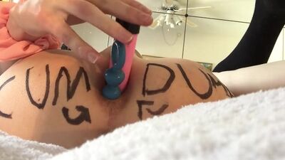 Cum Dump Femboy takes Multiple Toys up his Ass