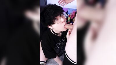 Small Polite Pet twink gives gentle but sloppy blowjob (such a cutie)