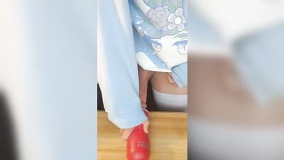 Cute twink fucks his onahole