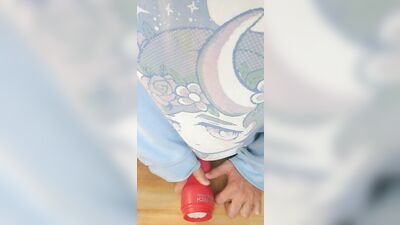 Cute twink fucks his onahole